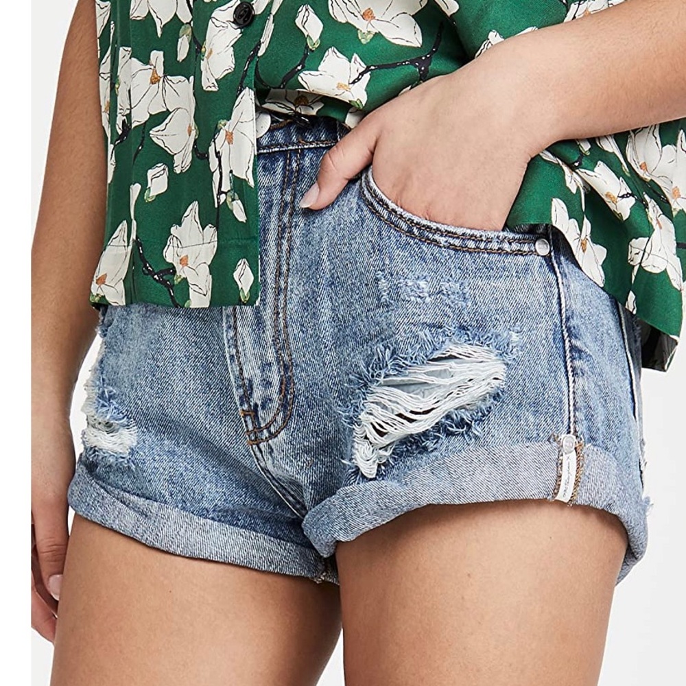 One Teaspoon Venice Bandits Denim Shorts